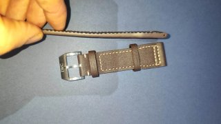 Cinturino IWC in pelle marrone 21mm