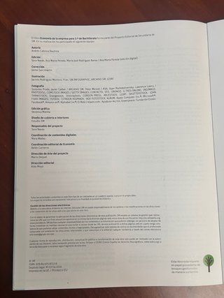 Economía de la empresa, 2 Bachillerato Savia