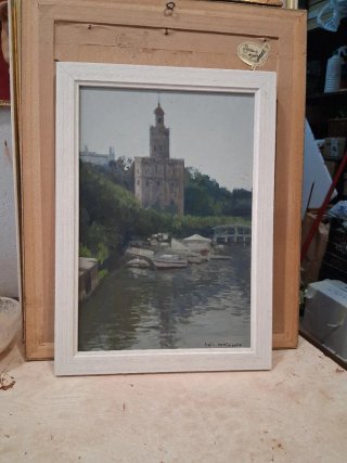 Pintura Torre del Oro Sevilla José L. Domínguez