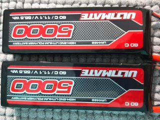 Batería Lipo 3S 5000mAh 60C Ultimate.