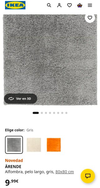 Alfombra Ikea Arende Beige/Gris