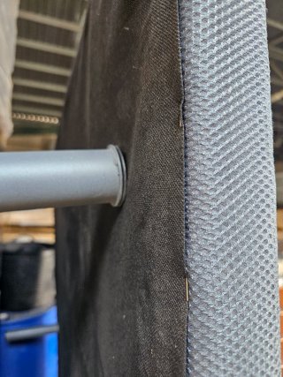 Base tapizada gris [150 x 190] + válvulas de  aire