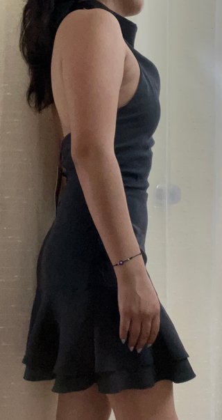 Vestido corto negro Zara lavado