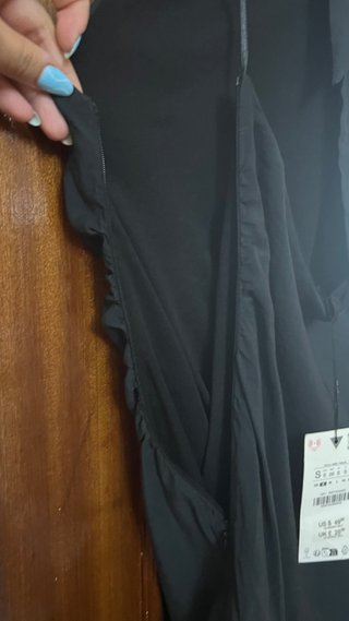 Vestido corto negro Zara lavado