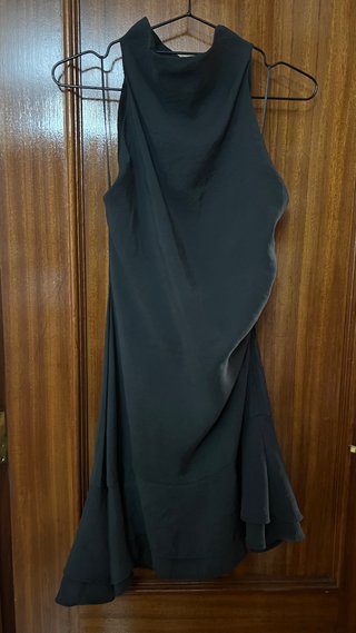 Vestido corto negro Zara lavado