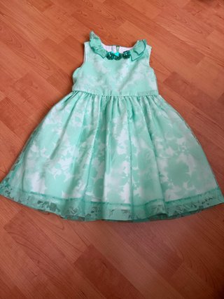 Vestido Tizzas Talla 5-6 Verde