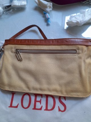 Bolso de mano LOEDS beige y marrón