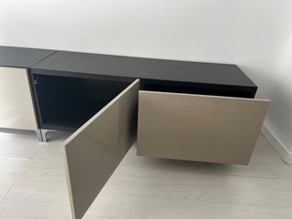 Mueble modular TV cristal y madera