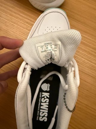 Zapatillas K-Swiss Blancas y Turquesa