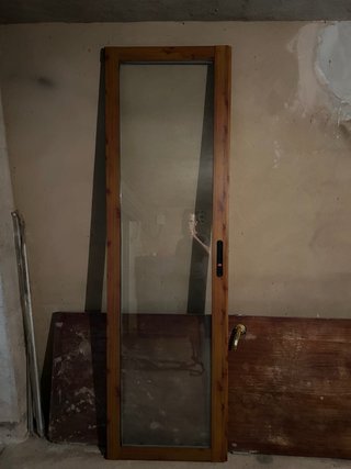Ventanal aluminio imitación madera 4 hojas