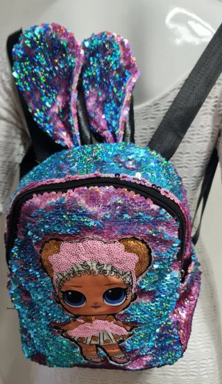 Mochila LOL Surprise infantil lentejuelas