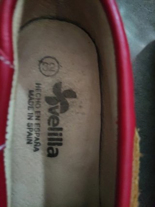 Mocasines niño Velilla rojos T.32