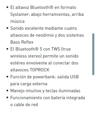 Altavoz Festool SYS3 BT20 M 137 USB-C