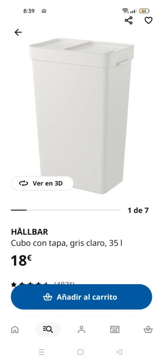 Lote 4 Cubos Reciclaje Hallbar IKEA