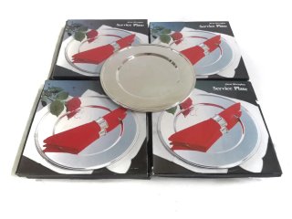 12 platos de presentación vintage Silver Plated