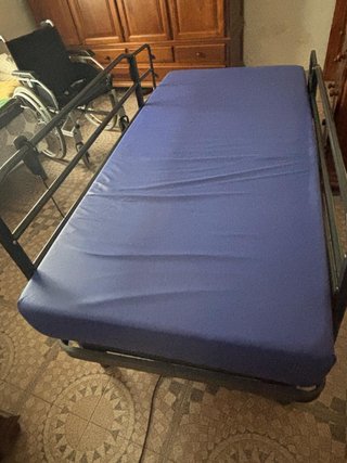 2 Camas articuladas individuales metálicas (azul)