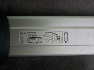 Barre portatutto originali Audi Q3 8U (2011-2018)