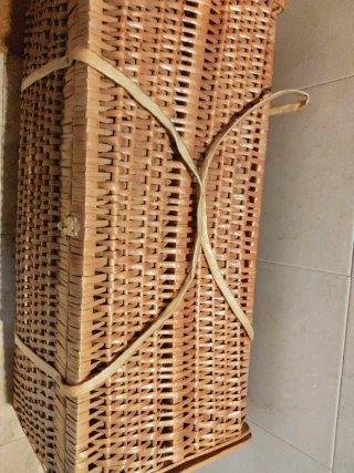 Baúl de mimbre vintage
