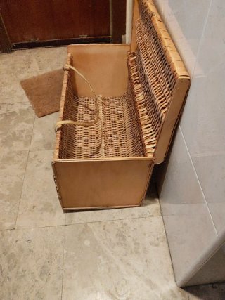 Baúl de mimbre vintage