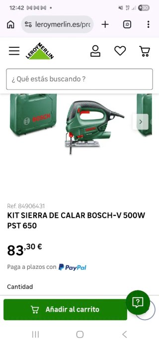 Caladora Bosch PST 650 500W