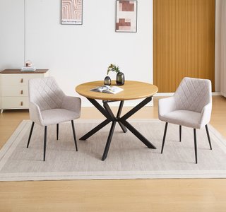 Mesa Windsor extensible + 2 Sillones Aiko