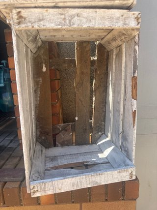 Cajas de madera blancas rústicas (2 unidades)