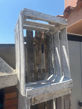 Cajas de madera blancas rústicas (2 unidades)