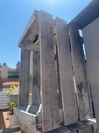 Cajas de madera blancas rústicas (2 unidades)