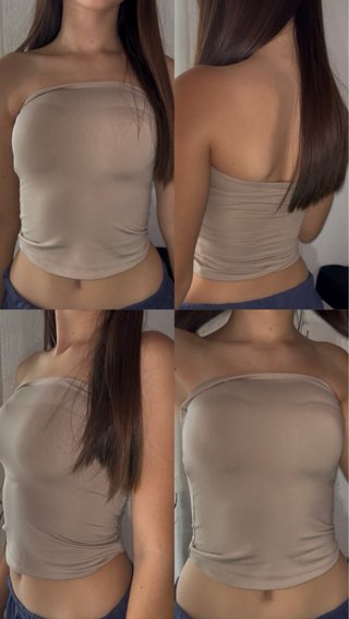 Top color topo sin tirantes