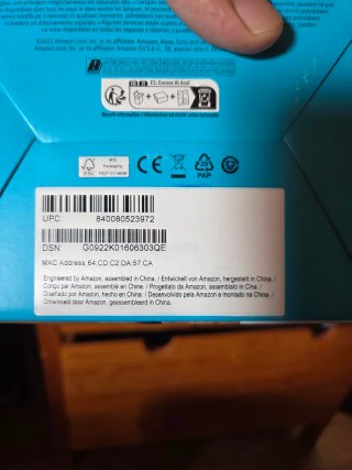 Echo Dot Alexa Ultimo Modello Blu/Bianco/Nero