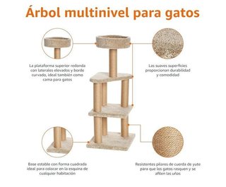 Torre multinivel para gatos rascador