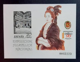 SELLOS DE ESPAÑA AÑO 1990 PRUEBA OFICIAL NÚM. 21