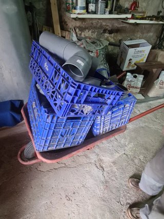 Tuberías fontanería PVC (varias piezas)