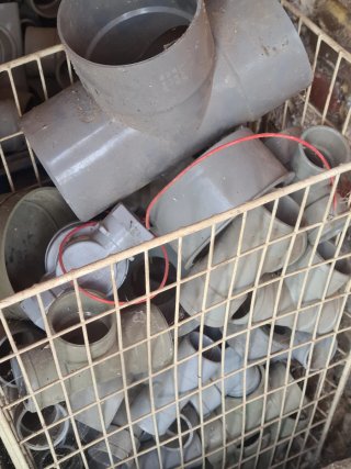 Tuberías fontanería PVC (varias piezas)