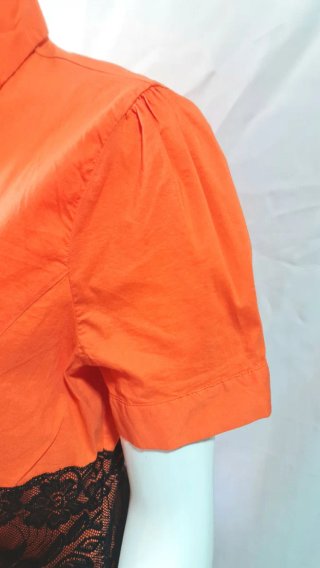 Camisa Sabrá Manga Corta Encaje Talla L