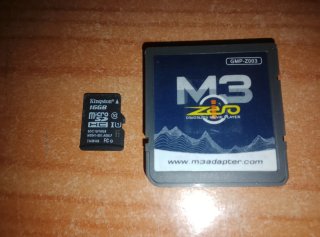 Adaptador M3 Zero + Tarjeta MicroSD Kingston 16GB