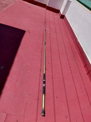 Caña de pescar 5m + carretes y accesorios