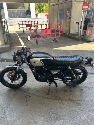 Orcal NK01 Retro/Café Racer Negra/Plata