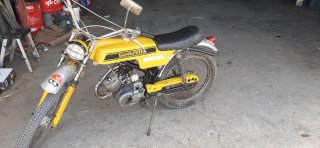 Lambretta Moped Plata/Amarillo Antigua