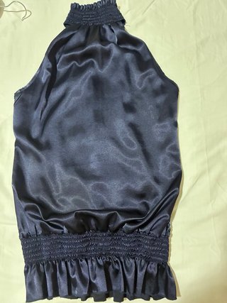 Top Halter Lentejuelas Azul marino