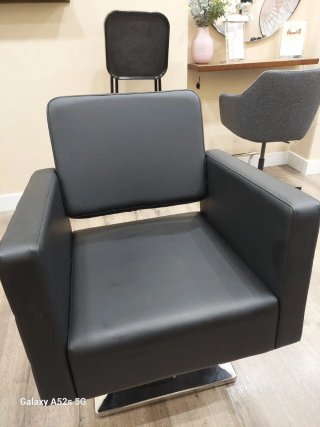 Sillón de peluquería Mrplay Negro/Plateado