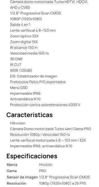 Hikvision Domo IR Speed Dome Interior/Exterior