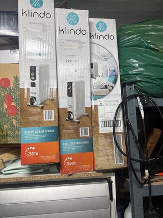 2 Radiadores Eléctricos Klindo 2500W y 2000W