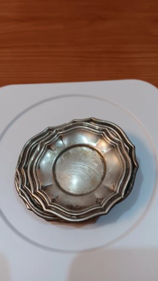 Sei piattini argento 800