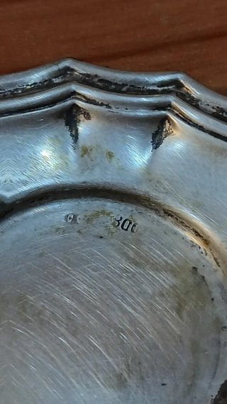 Sei piattini argento 800
