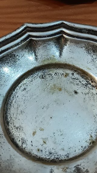 Sei piattini argento 800