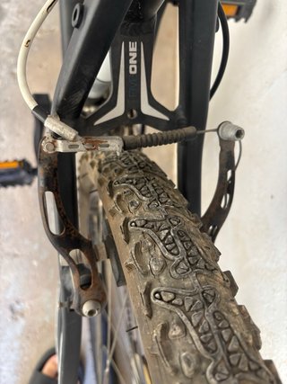 Bicicleta Montaña Rockrider Negra y Blanca