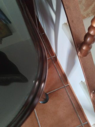 Mesa comedor cristal y 4 sillas madera maciza