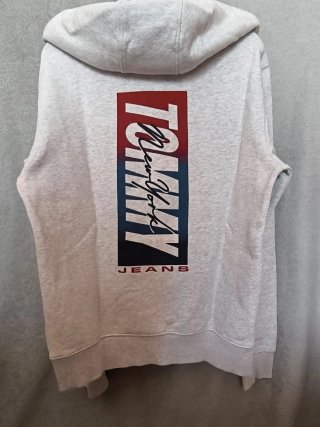 Sudadera Tommy Jeans Gris y Roja