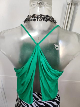 Blusa Zara brillo corta espalda descubierta